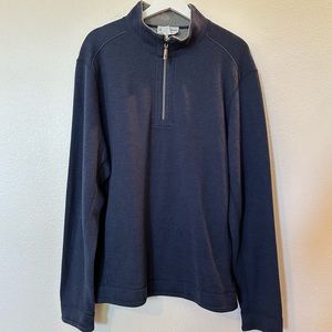 Men’s Reversable Tommy Bahama Soft Pullover Sweater, Dark Blue and Grey, NWT